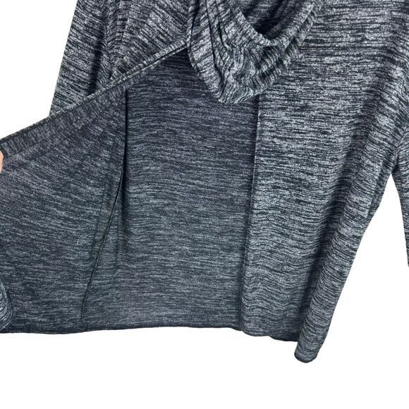 Wilfred Free Aritzia Black Hooded Lightweight Open Back Oversized Knit Top S - Picture 4 of 5